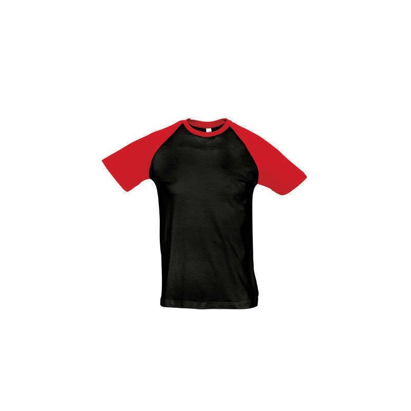 Camiseta negra con rojo