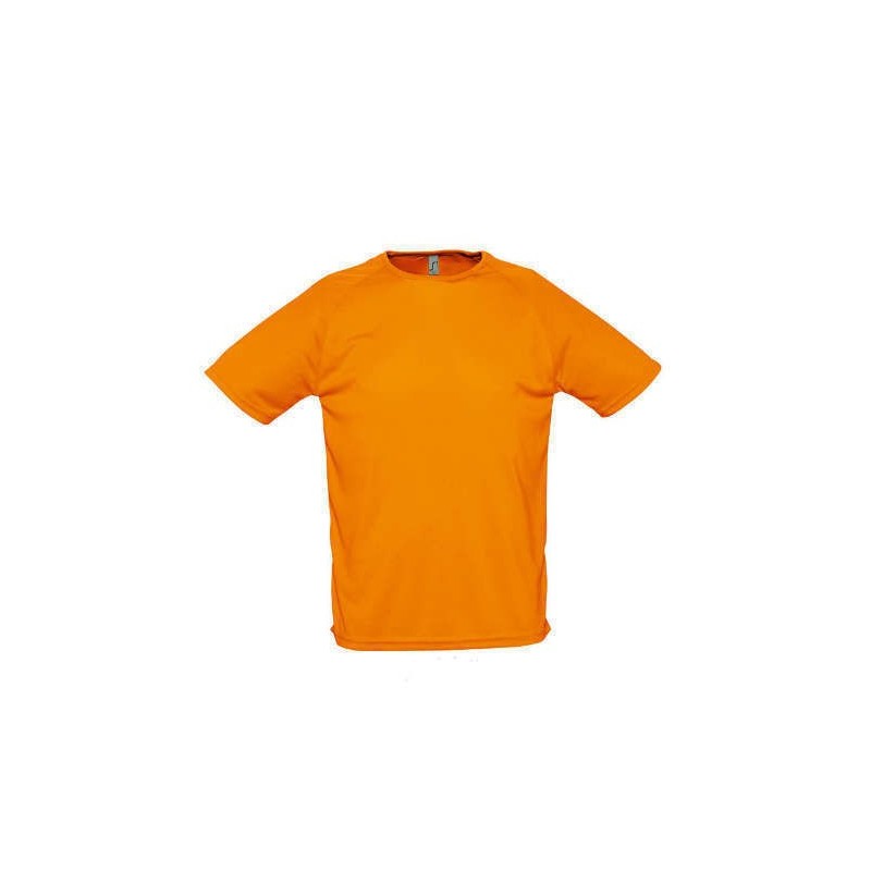 Camiseta técnica naranja fluorescente