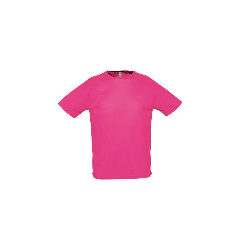 Camiseta técnica rosa fluorescente