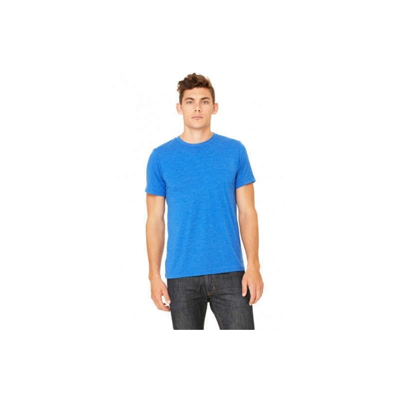 Camiseta triblend azul eléctrico