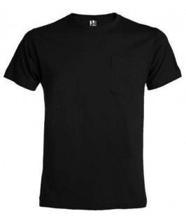 Camiseta con bolsillo negra
