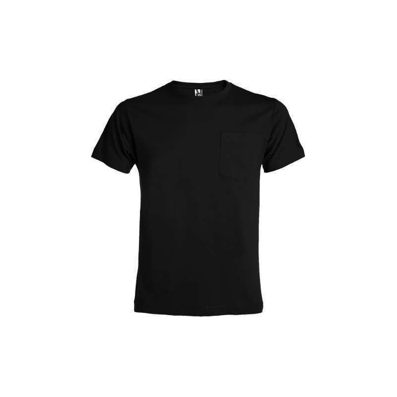 Camiseta con bolsillo negra