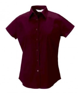 Camisa manga corta color vino