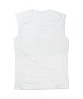 Camiseta técnica sin mangas blanca