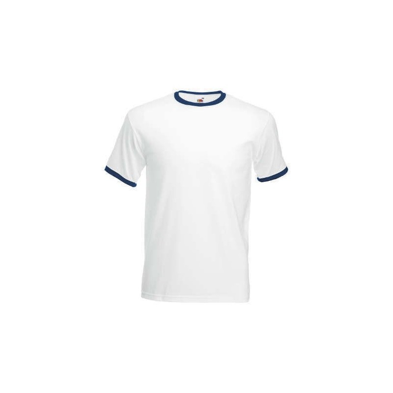 Camiseta ringer blanco con azul marino