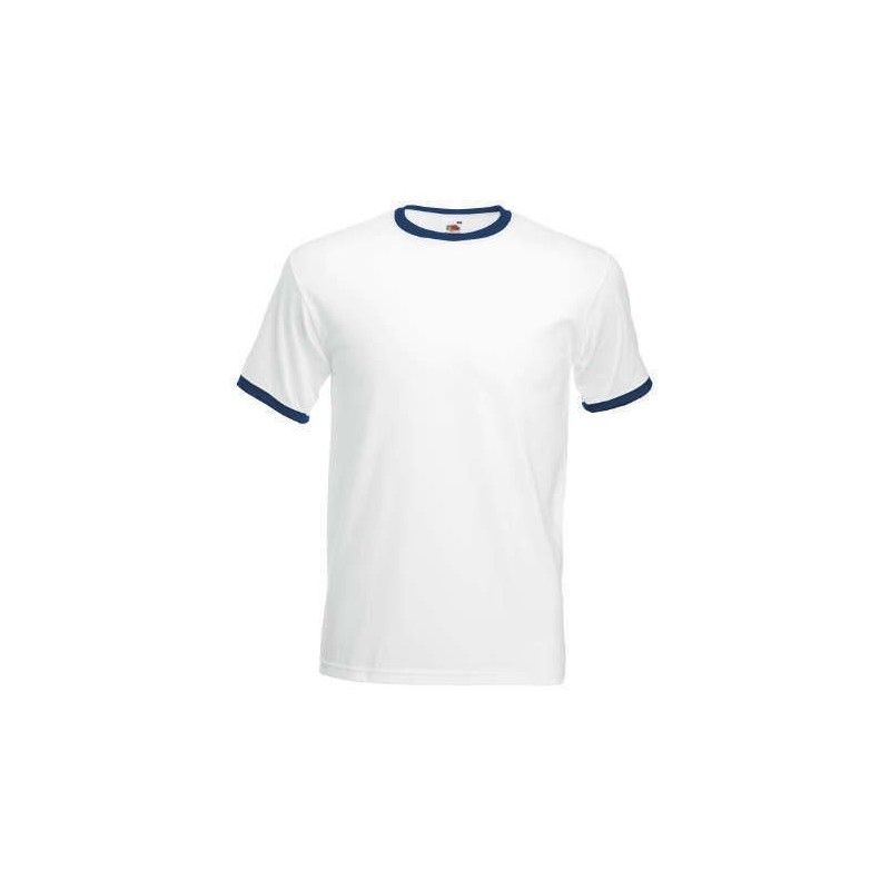 Camiseta ringer blanco con azul marino Camiseta ringer blanco con azul marino