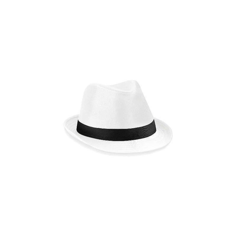 Sombrero fedora blanco