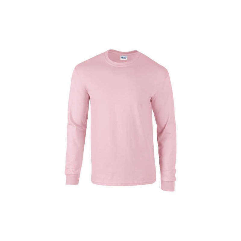 Camiseta manga larga rosa suave