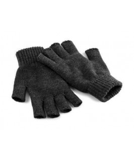 Guantes sin dedos gris oscuro