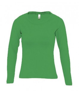 Camiseta manga larga verde hierba