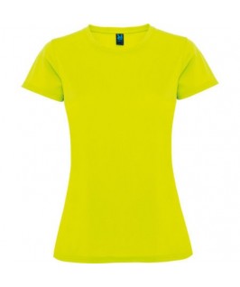 Camiseta técnica manga corta amarillo fluorescente