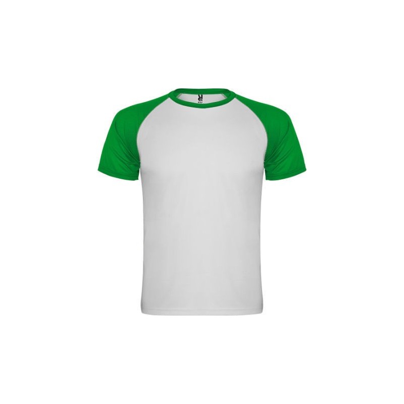 Camiseta técnica blanca con verde