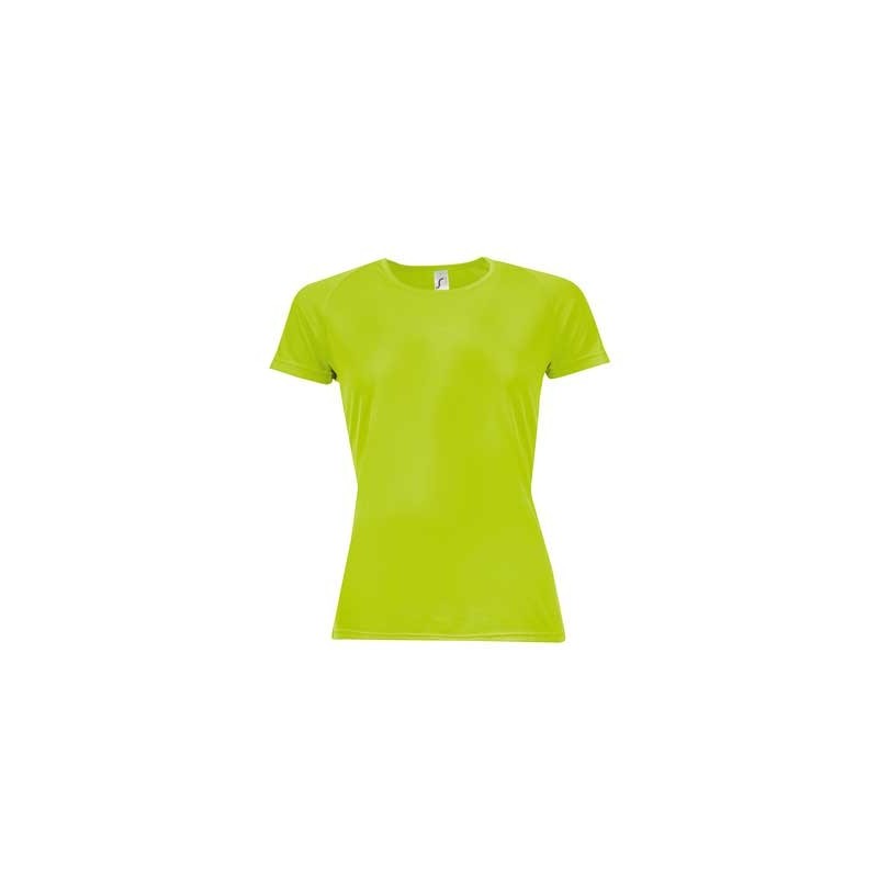 Camiseta técnica verde fluorescente