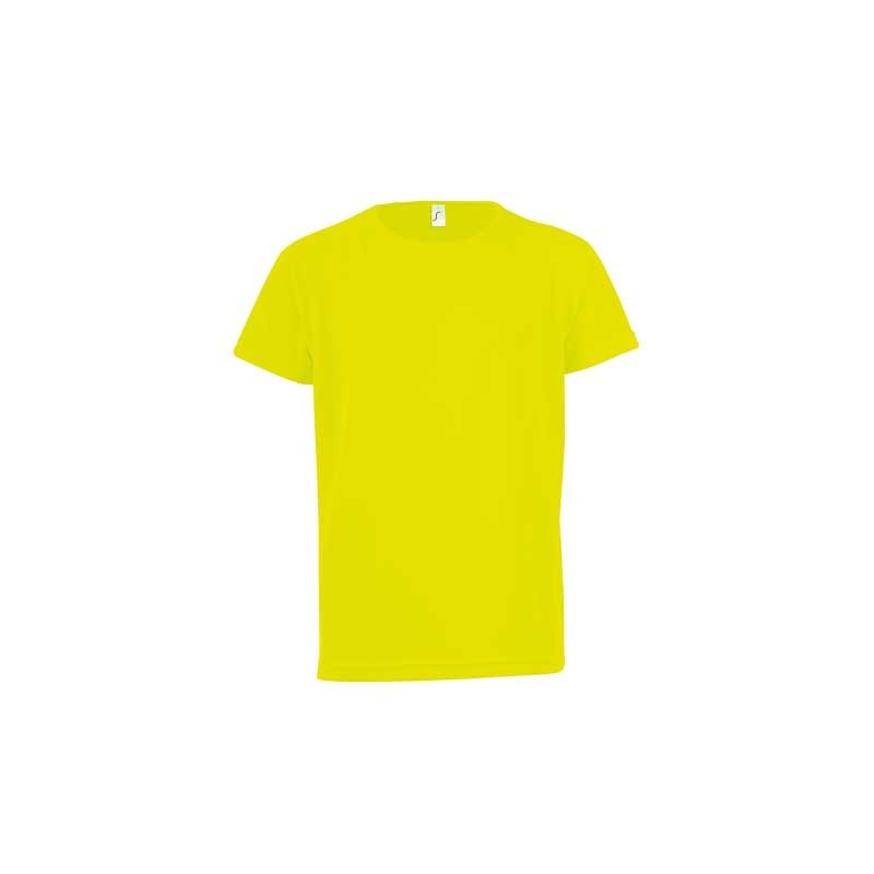 Camiseta técnica amarillo fluorescente