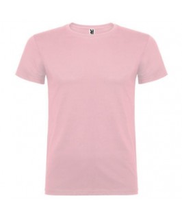 Camiseta manga corta rosa suave