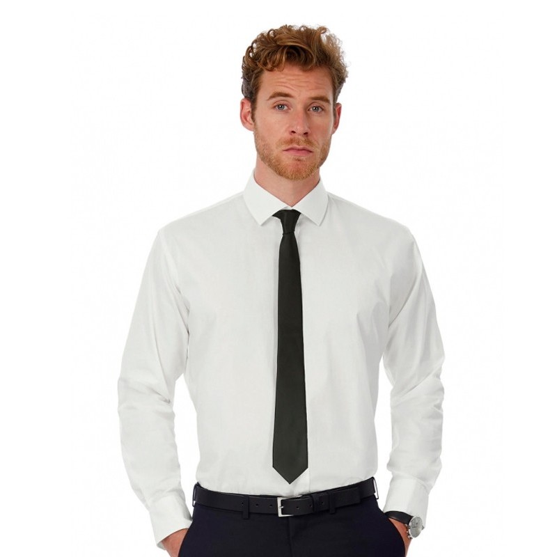 Camisa Manga Larga Hombre Black Tie de B&C