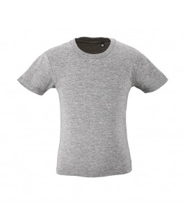 Camiseta orgánica gris jaspeado