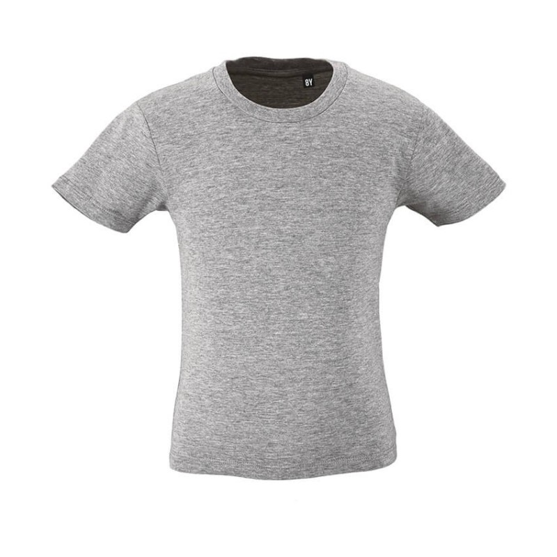 Camiseta orgánica gris jaspeado