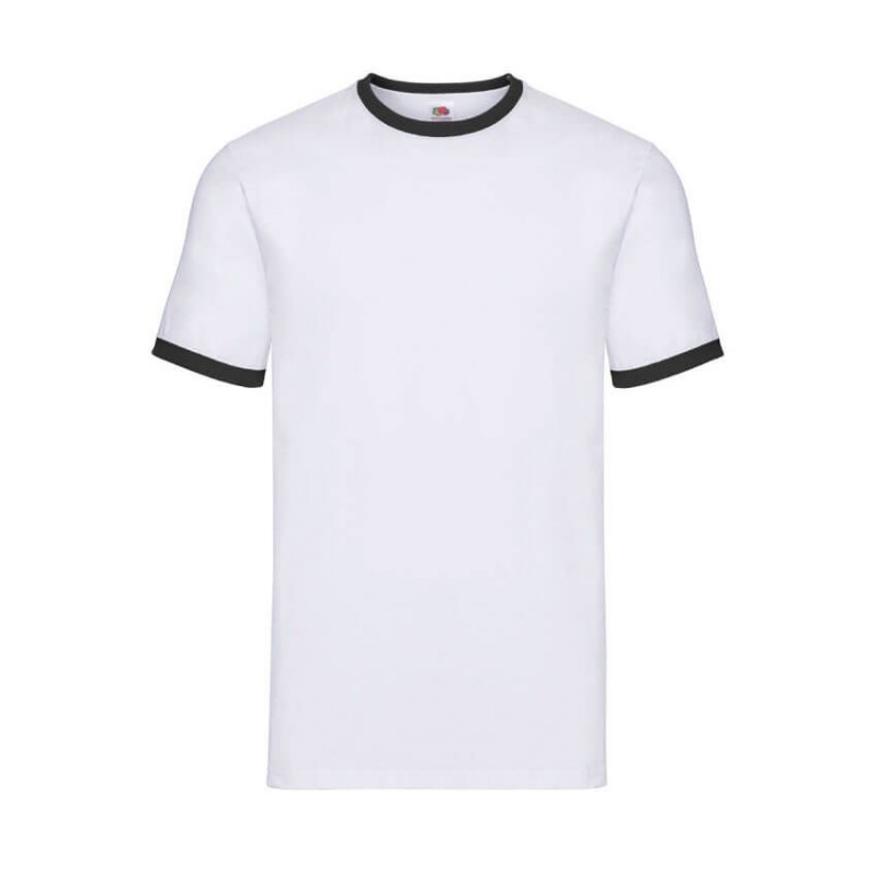 Camiseta ringer blanco con negro Camiseta ringer blanco con negro
