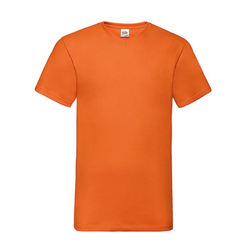 Camiseta cuello pico naranja