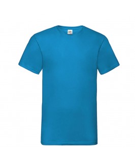 Camiseta cuello pico azul pitufo Camiseta cuello pico azul pitufo