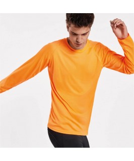 Camiseta Técnica Manga Larga naranja fluorescente