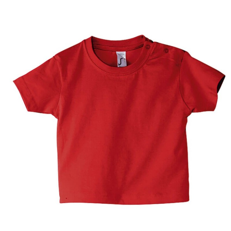 Camiseta Manga Corta Bebé roja