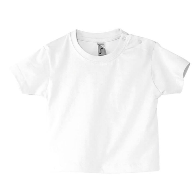 Camiseta Manga Corta Bebé blanca