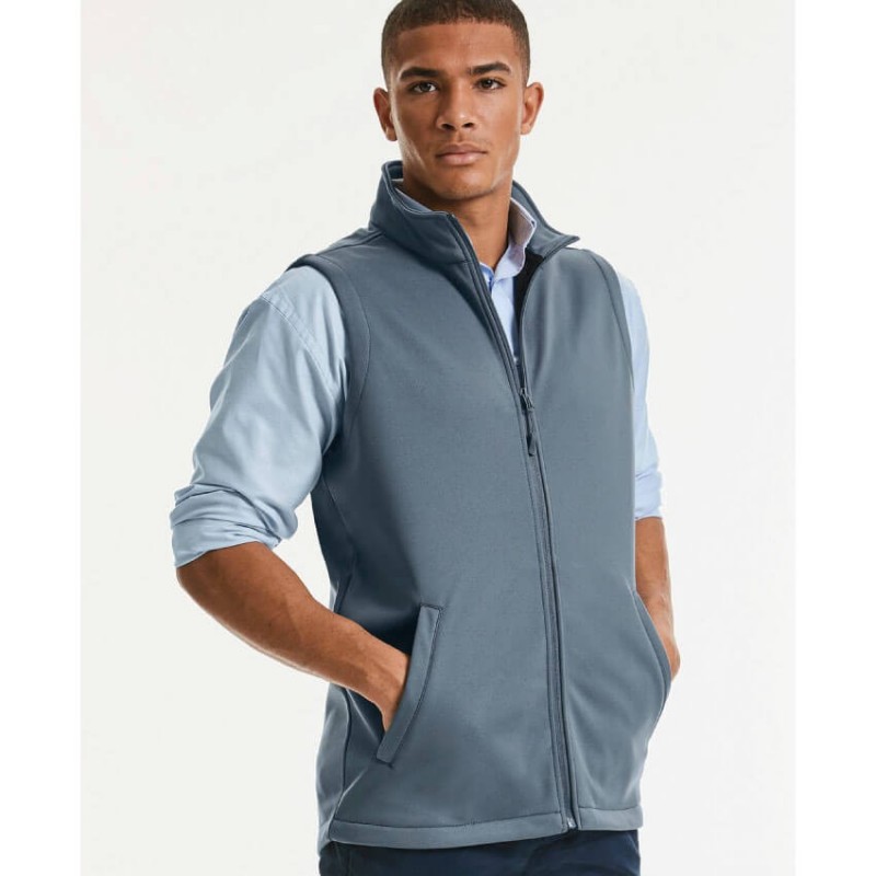 Chaleco softshell gris oscuro