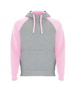 Sudadera gris jaspeado con rosa Sudadera gris jaspeado con rosa