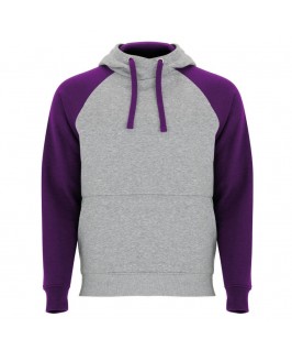 Sudadera gris jaspeado con lila Sudadera gris jaspeado con lila