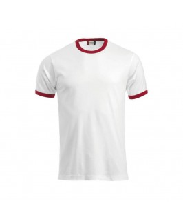 Camiseta blanco con rojo
