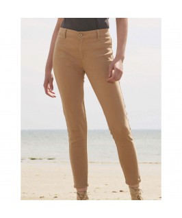 Pantalón largo marrón arena