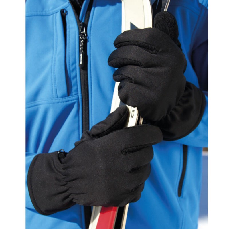 Guantes softshell thermal negros