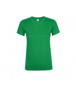 Camiseta manga corta mujer verde hierba