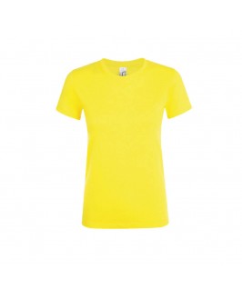 Camiseta manga corta mujer amarillo