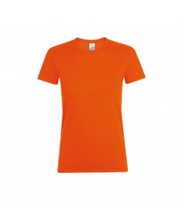 Camiseta manga corta mujer naranja