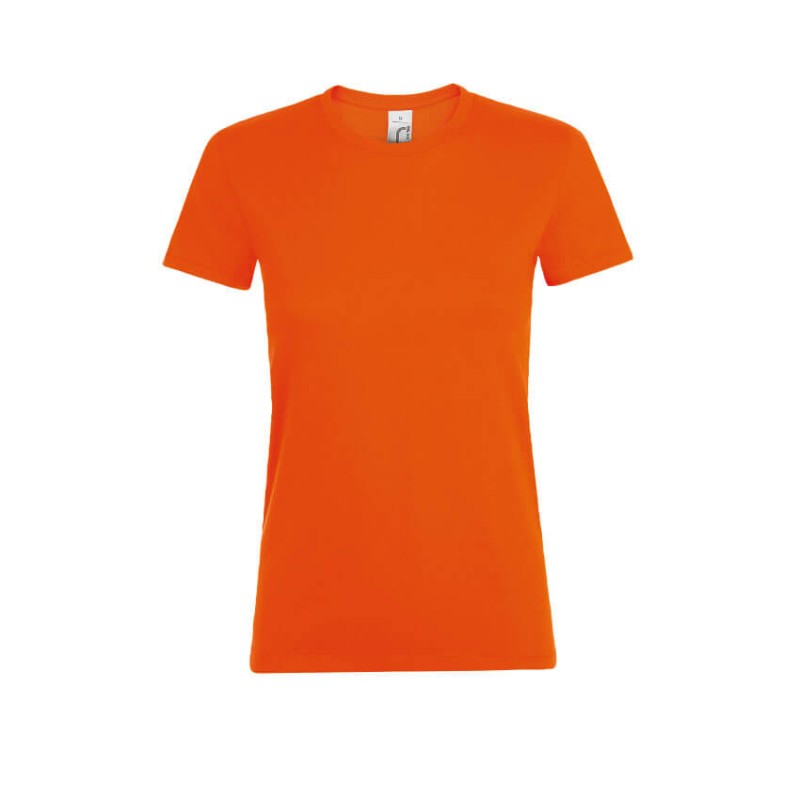 Camiseta manga corta mujer naranja