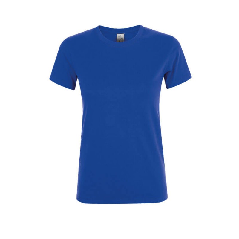 Camiseta manga corta mujer azul eléctrico