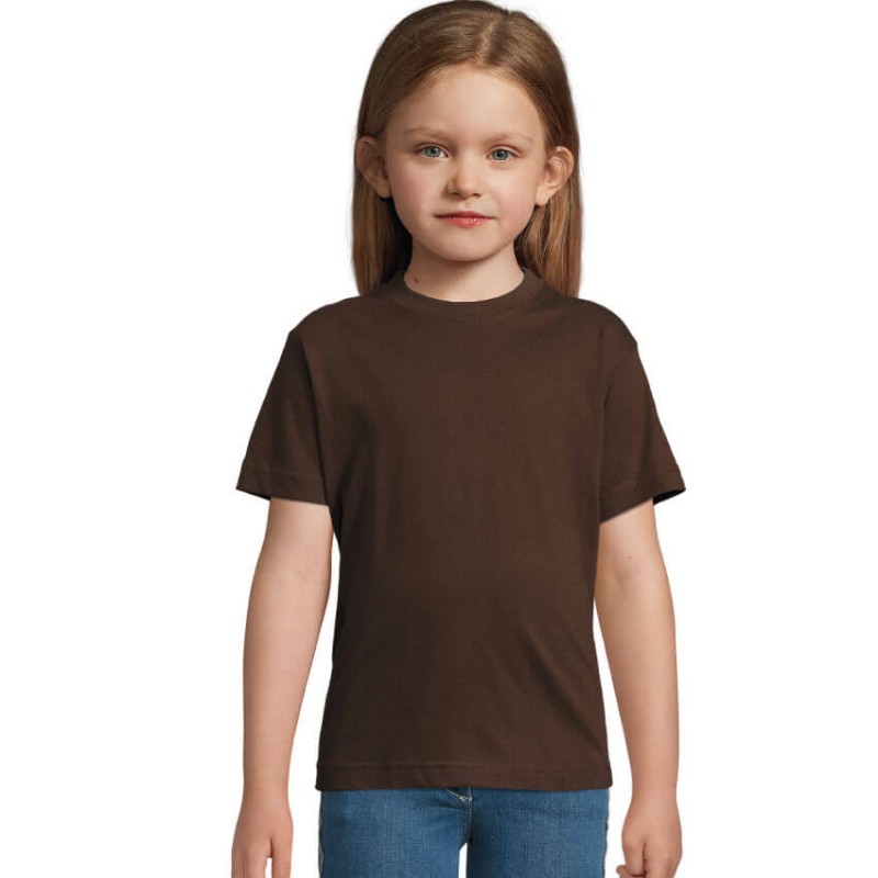 Camiseta manga corta marrón chocolate