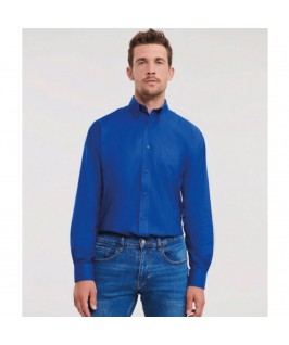 Camisa manga larga azul eléctrico