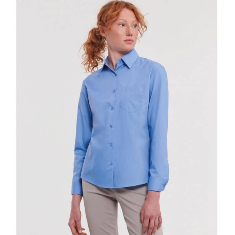 Camisa manga larga azul