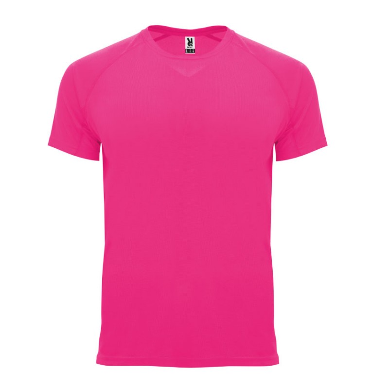 Camiseta técnica rosa fluorescente
