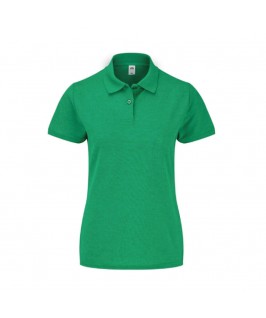 Polo mujer manga corta verde jaspeado Polo mujer manga corta verde jaspeado