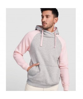 Sudadera gris jaspeado con rosa Sudadera gris jaspeado con rosa