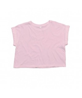 Camiseta corta orgánica rosa suave