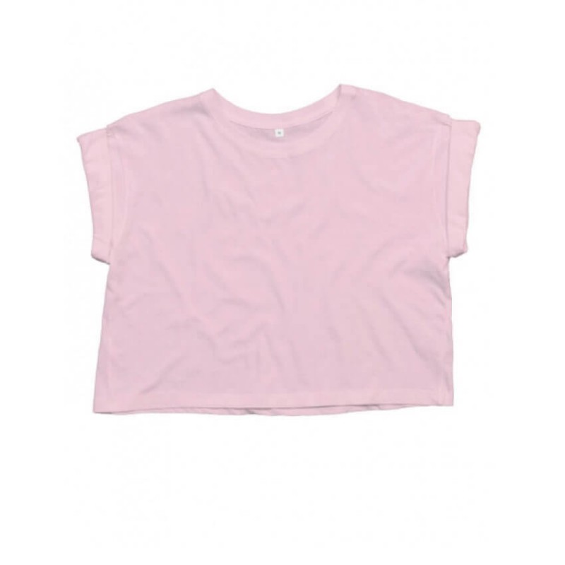 Camiseta corta orgánica rosa suave