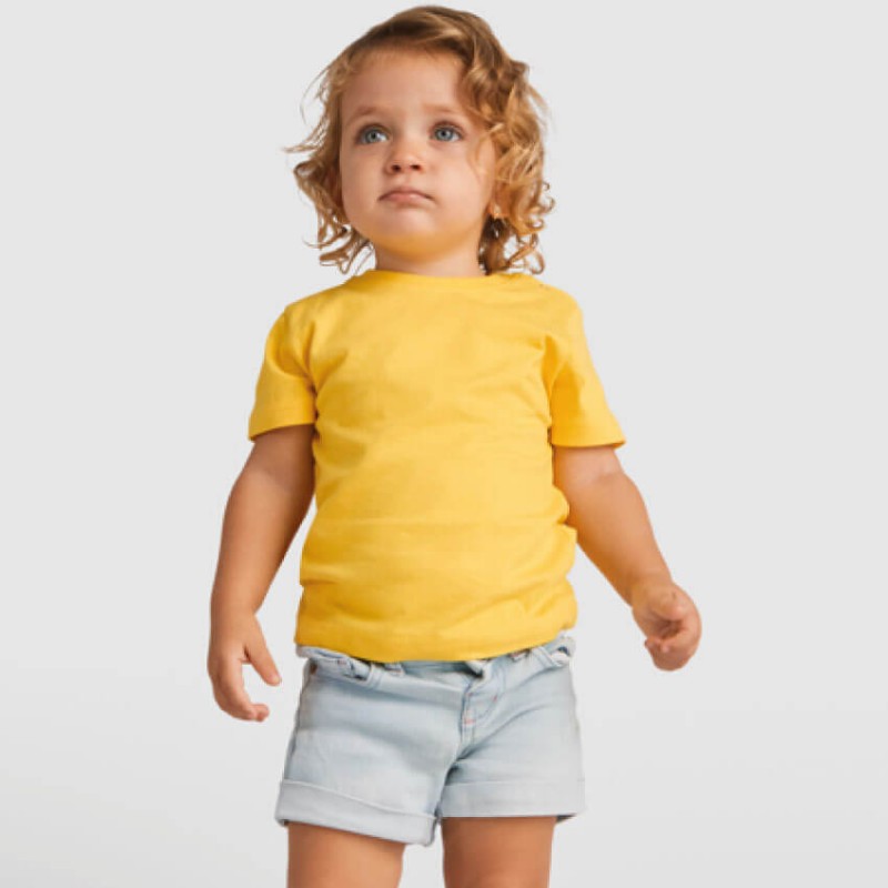 Camiseta Manga Corta Bebé amarilla