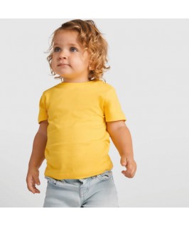 Camiseta Manga Corta Bebé amarilla