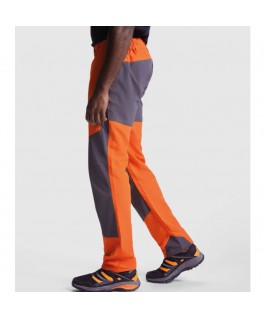 Pantalón de trekking naranja con gris oscuro